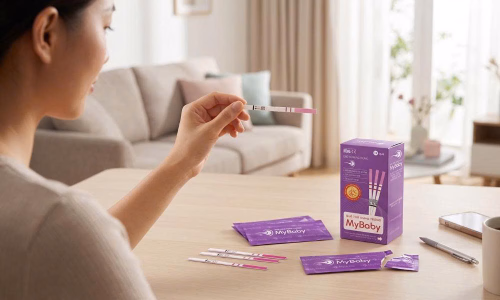 Que thử rụng trứng MyBaby giúp xác định thời điểm vàng thụ thai
