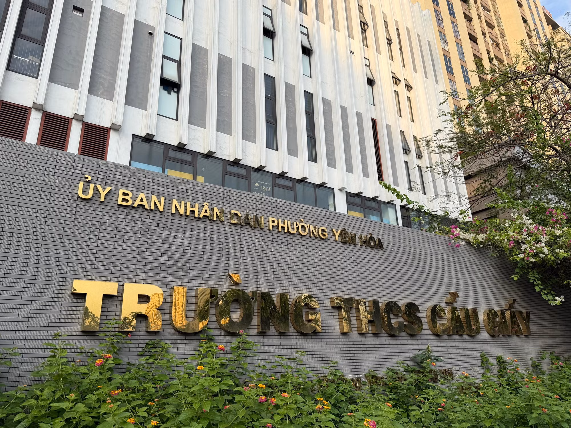 Trường THCS Cầu Giấy, một trong những trường chất lượng cao của Hà Nội (ảnh: Hà Linh)