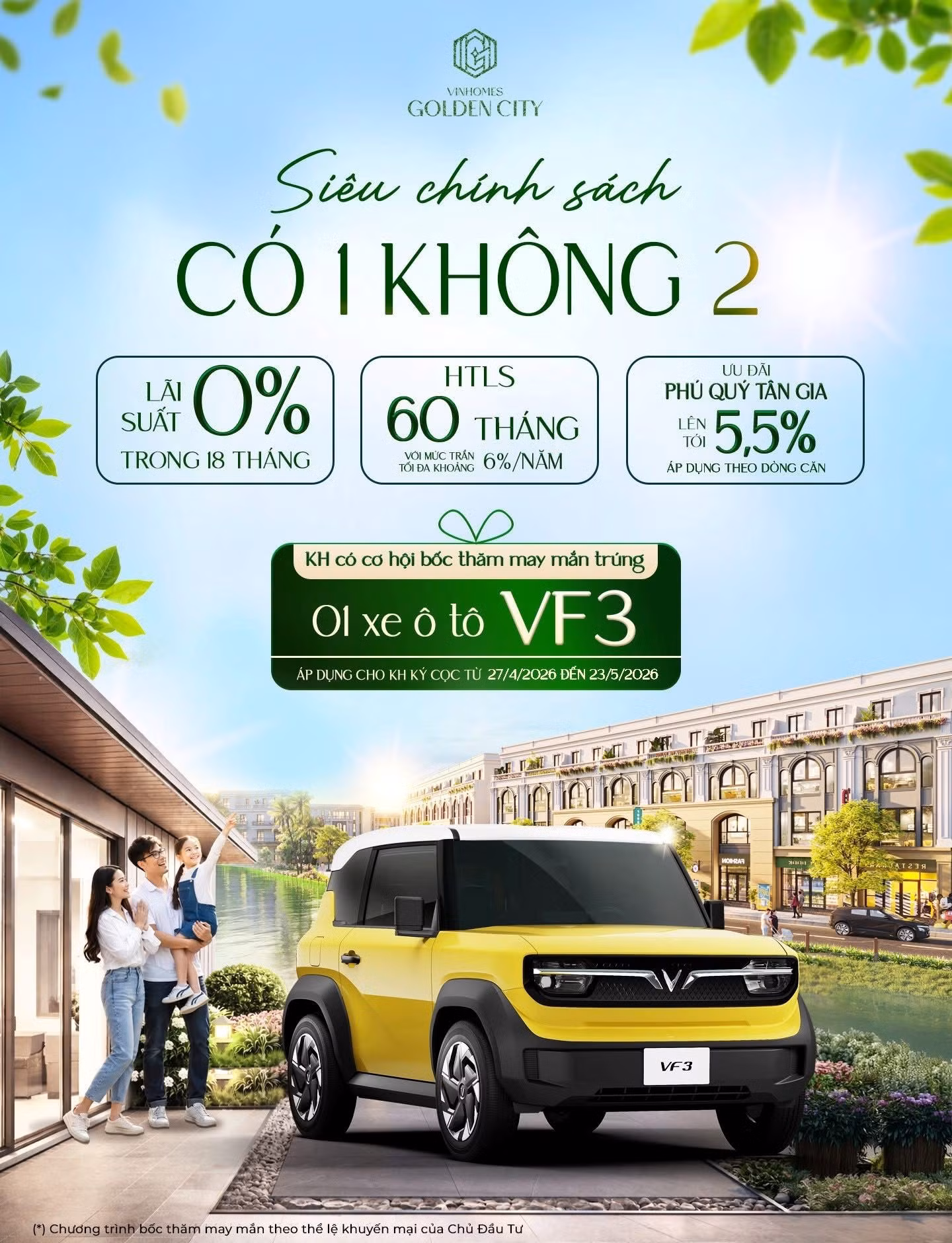 Vinhomes Golden City cung cấp giải pháp an cư và đầu tư bền vững với loạt chính sách ưu đãi hấp dẫn